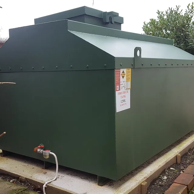 Fire check tank